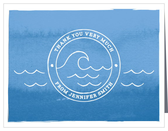 The Wave Bridal Shower Thank You Card is perfect for those wanting a cool, beach themed way to say thanks to family and friends! Completely customizable, too!