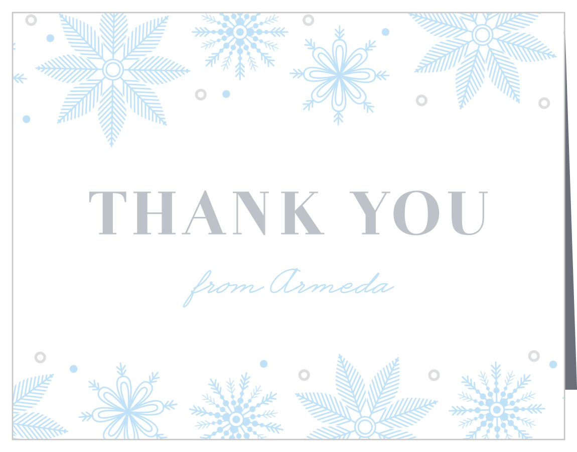 Winter Snowflakes Bridal Shower Thank You Cards