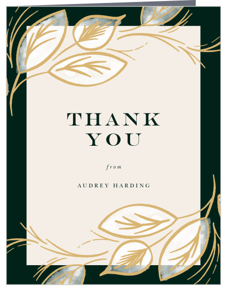 Your family and friends are sure to feel appreciated upon receiving our gorgeous Border Swirls Bridal Shower Thank You Cards!