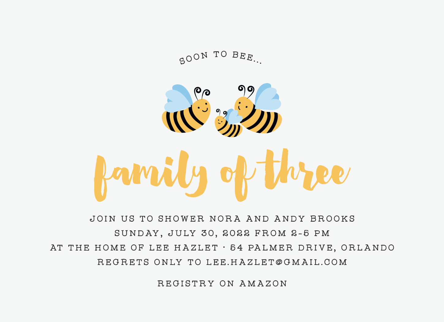 Soon To Bee Baby Shower Invitations