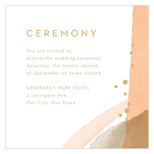 Our Modern Desert Ceremony Cards are a perfect fit into the rest of your wedding suite, for inviting your closest loved ones to witness your special moment!