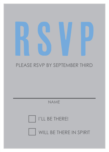 Get a headcount for your event with the clean look of our Sleek Subway Bar Mitzvah Response Cards.