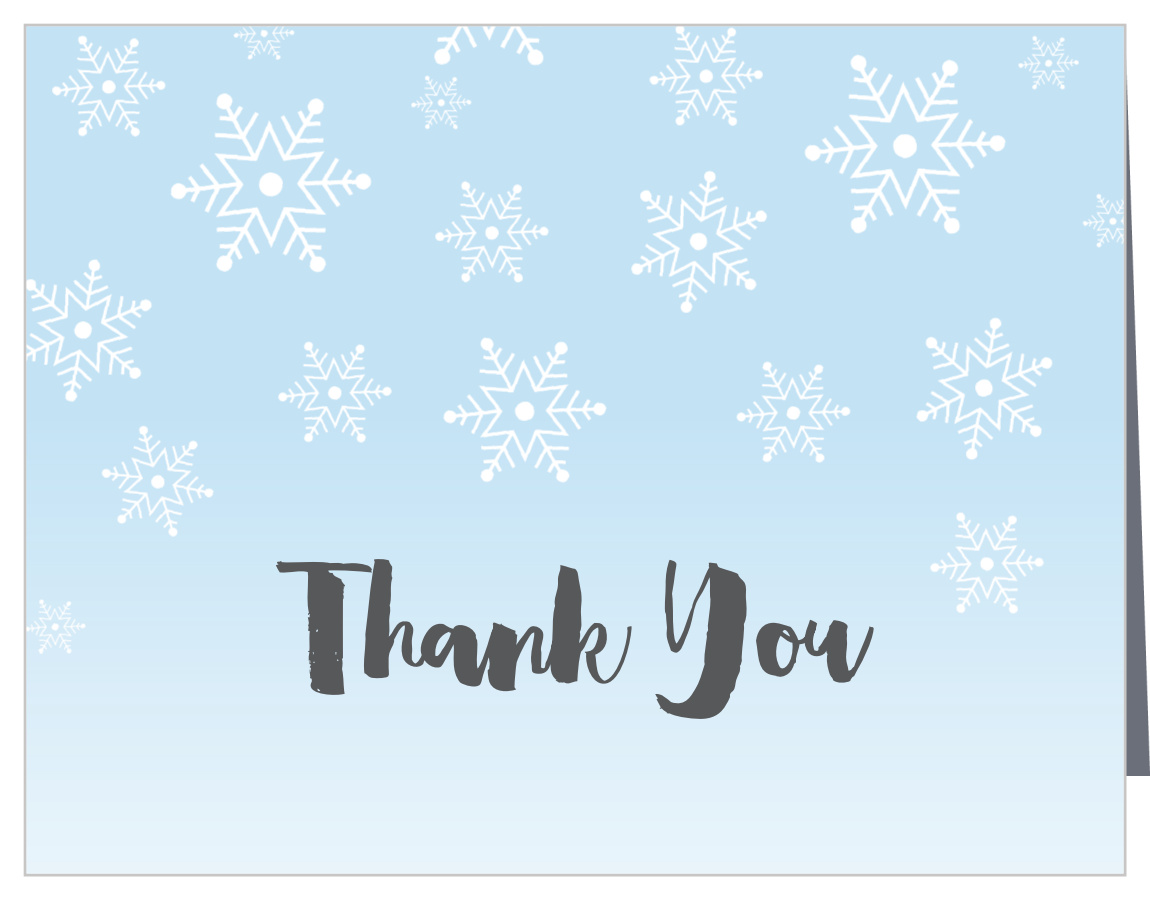 Snowy Winter Baby Shower Thank You Cards