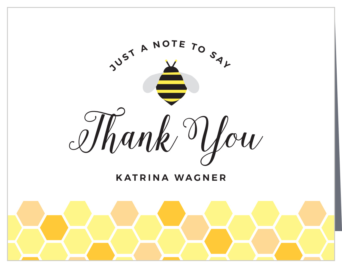 Geometric Honeycomb Baby Shower Thank You Cards