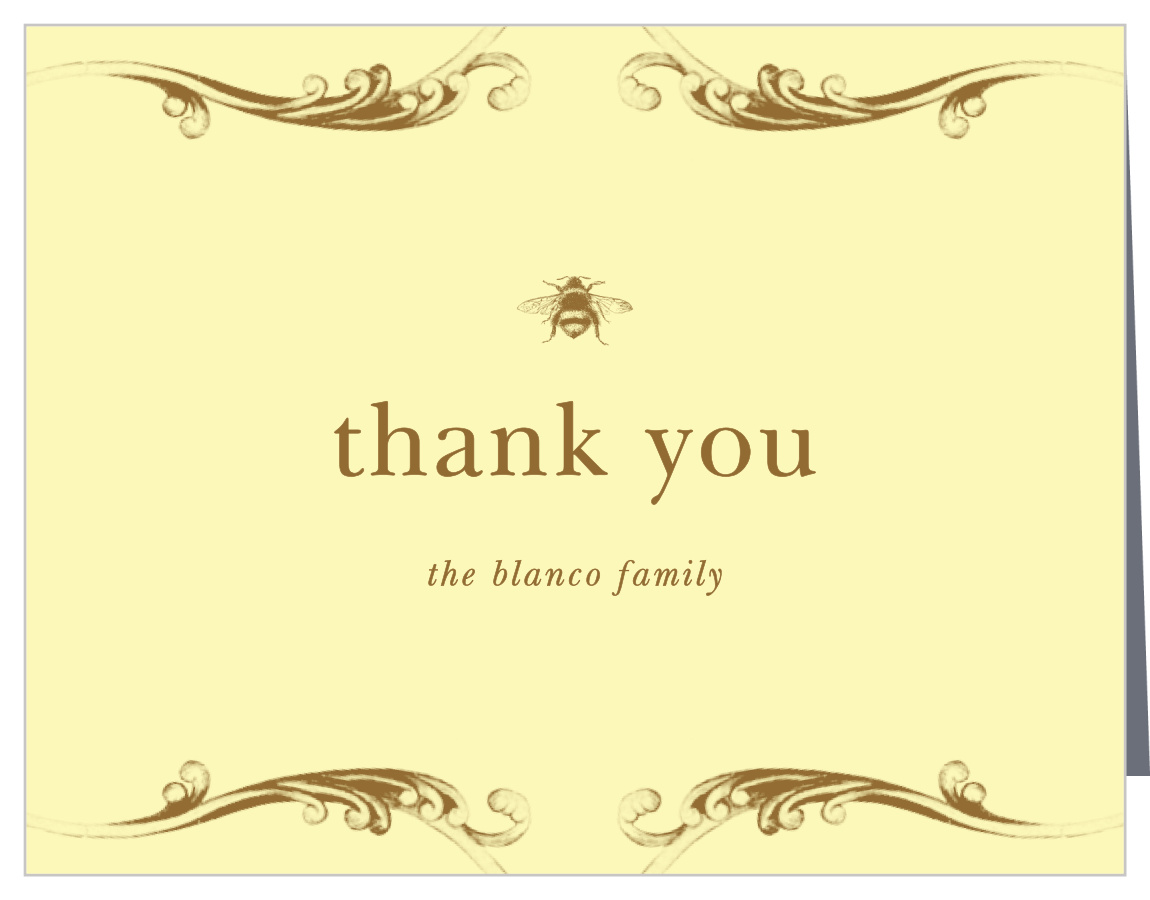 Sweet As Can Bee Baby Shower Thank You Cards