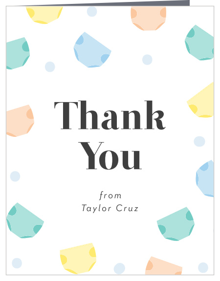 Sent gratitude to all those who came and celebrated with our Diaper Line Baby Shower Thank You Cards!