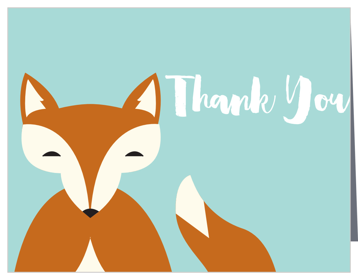 Happy Fox Baby Shower Thank You Cards