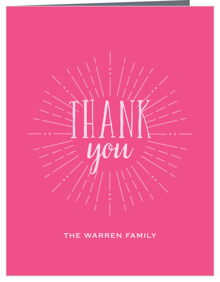 Sugar & Spice Typography Baby Shower Thank You Cards