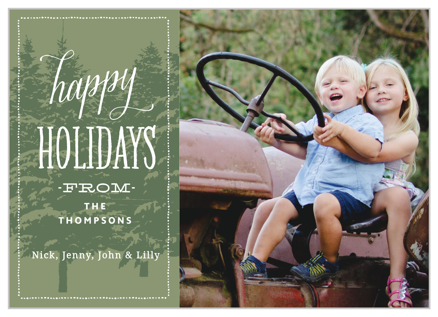 Pine Tree Holiday Cards