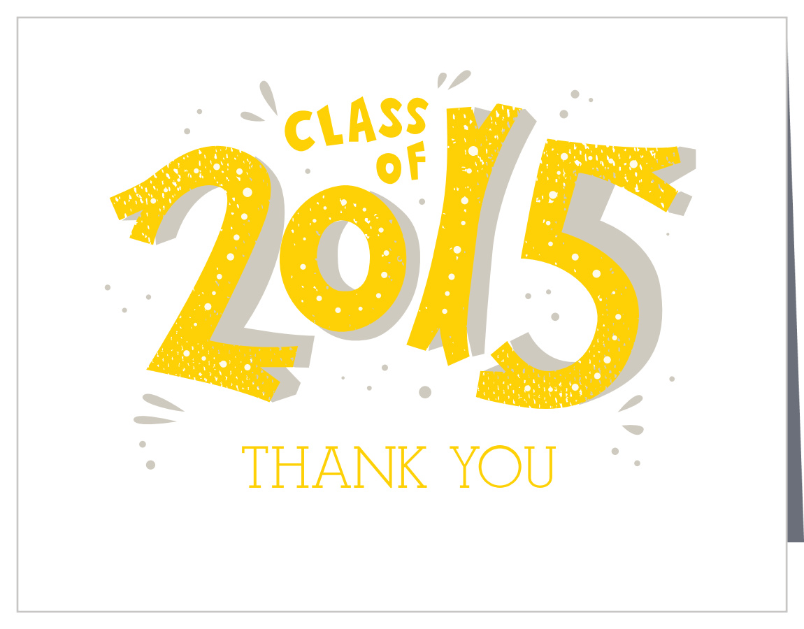 Party Year Graduation Thank You Card