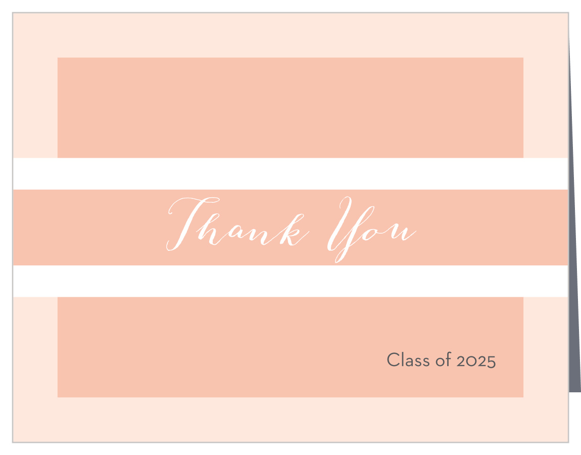 Photo Stripe Graduation Thank You Cards