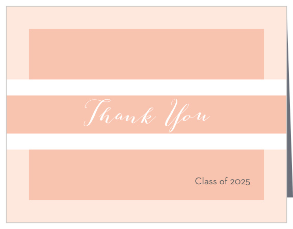 With multiple layers, the Photo Stripe Graduation Thank You Card offers many options for customizations. Choose from hundreds of font, text and color options 