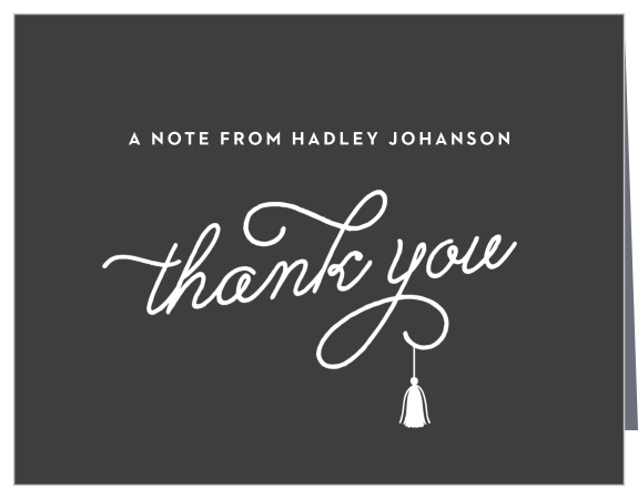 The Senior Headlines Graduation Thank You Card offers a simple, yet sophisticated template to express your gratitude to family and friends.  Choose from hundreds of font, text and color options