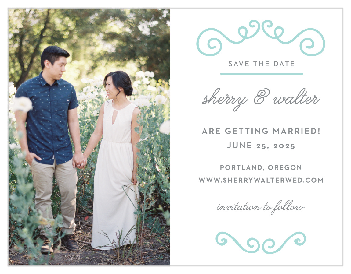 Classy & Curly Save the Date Cards