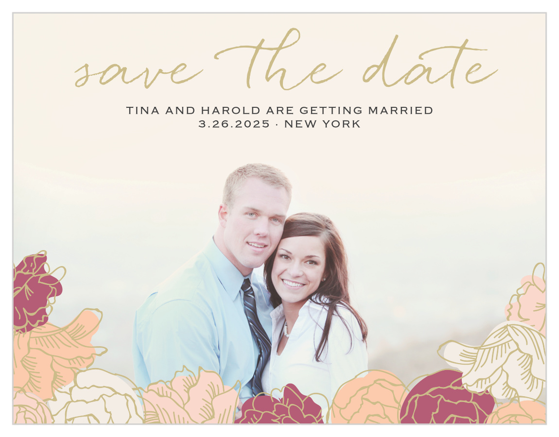 Elegant Blooms Save the Date Cards