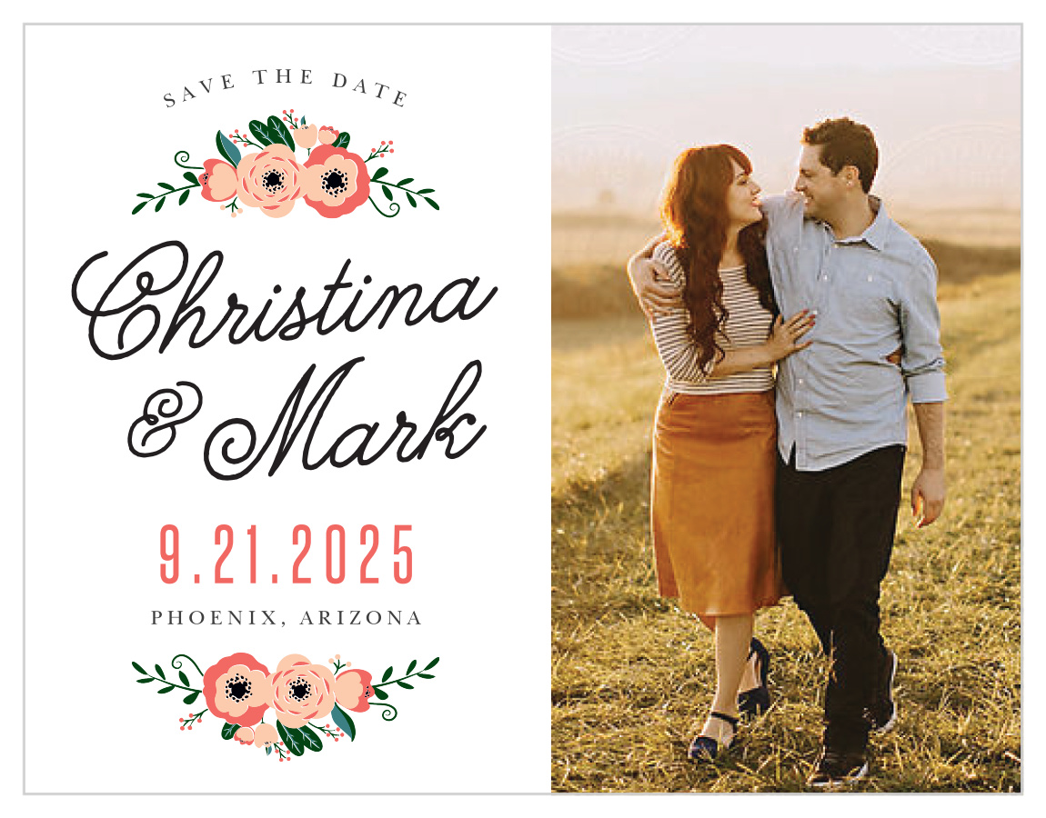Botanical Love Save the Date Cards