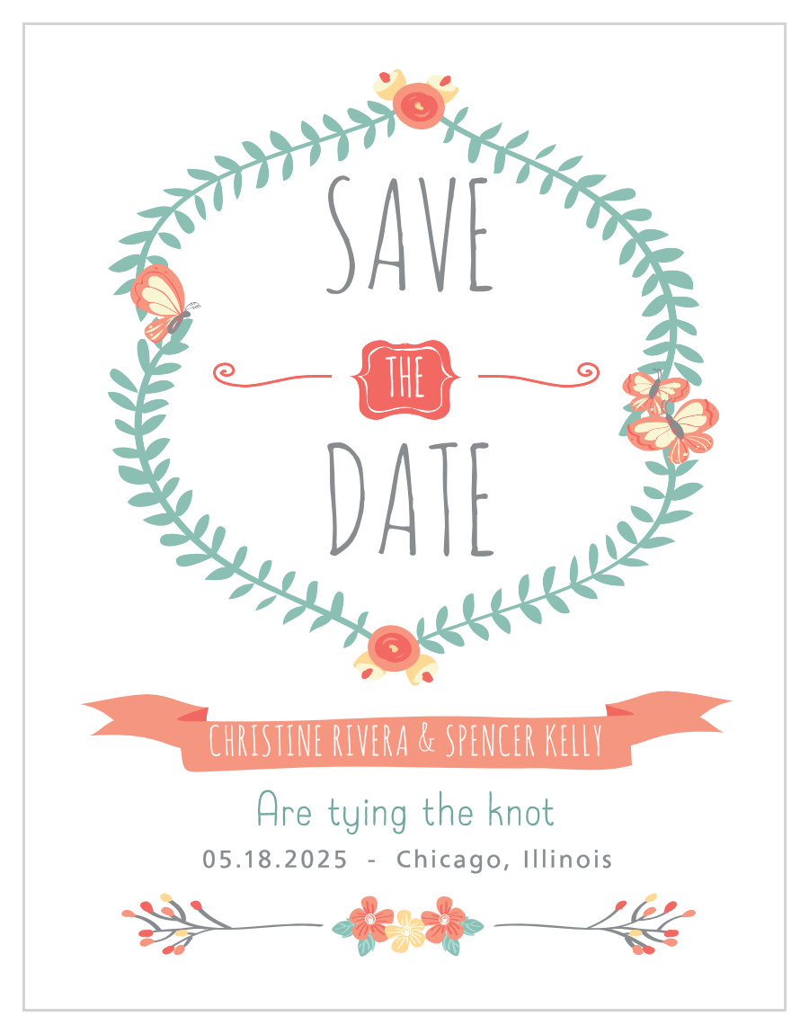 Live & Love Portrait Save the Date Cards