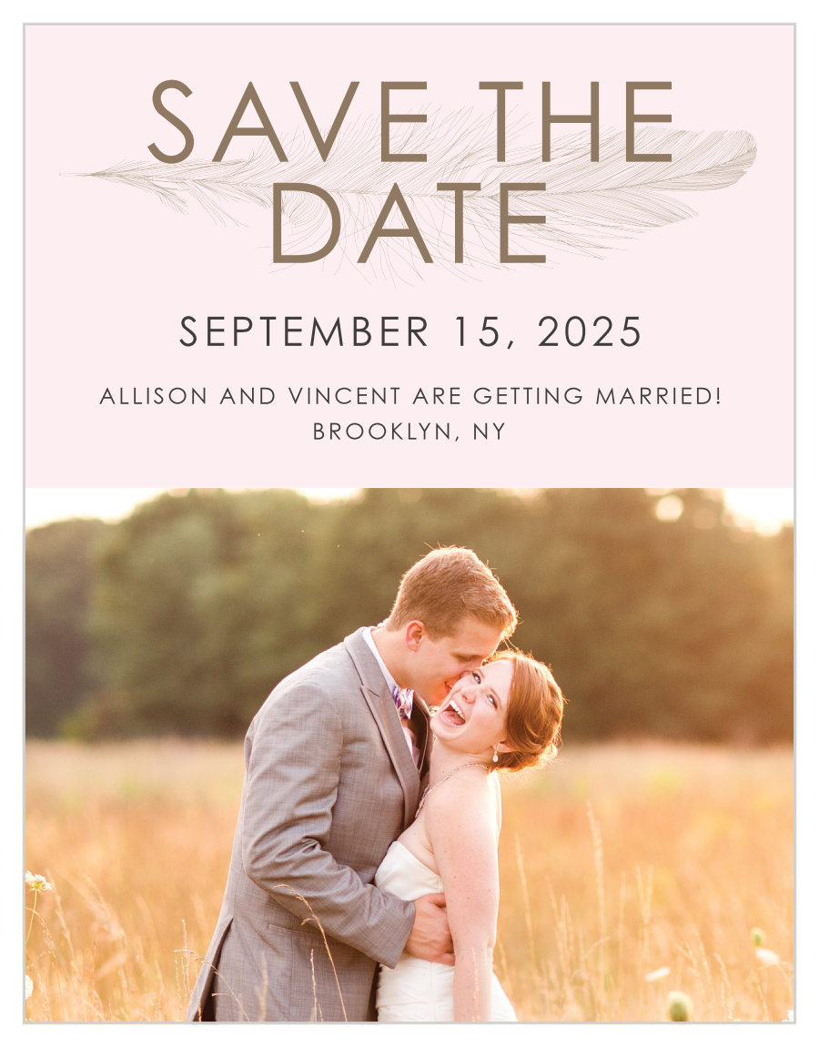 Light As A Feather Save the Date Cards