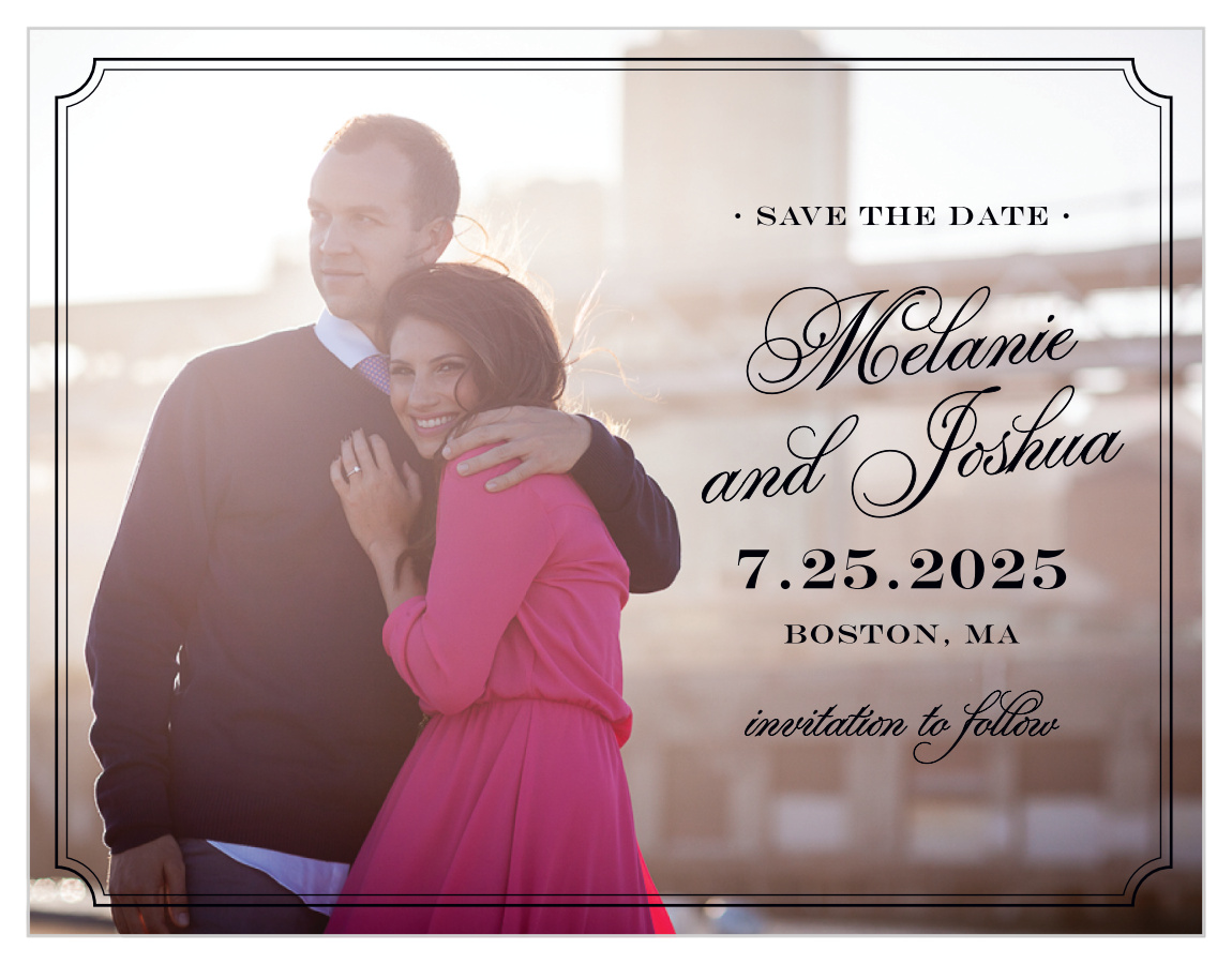 Stately Silhouette Save the Date Cards