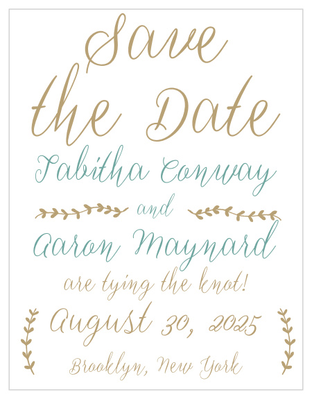 The Back to Nature save-the-date cards is part of the Love vs Design collection by Basic Invite.