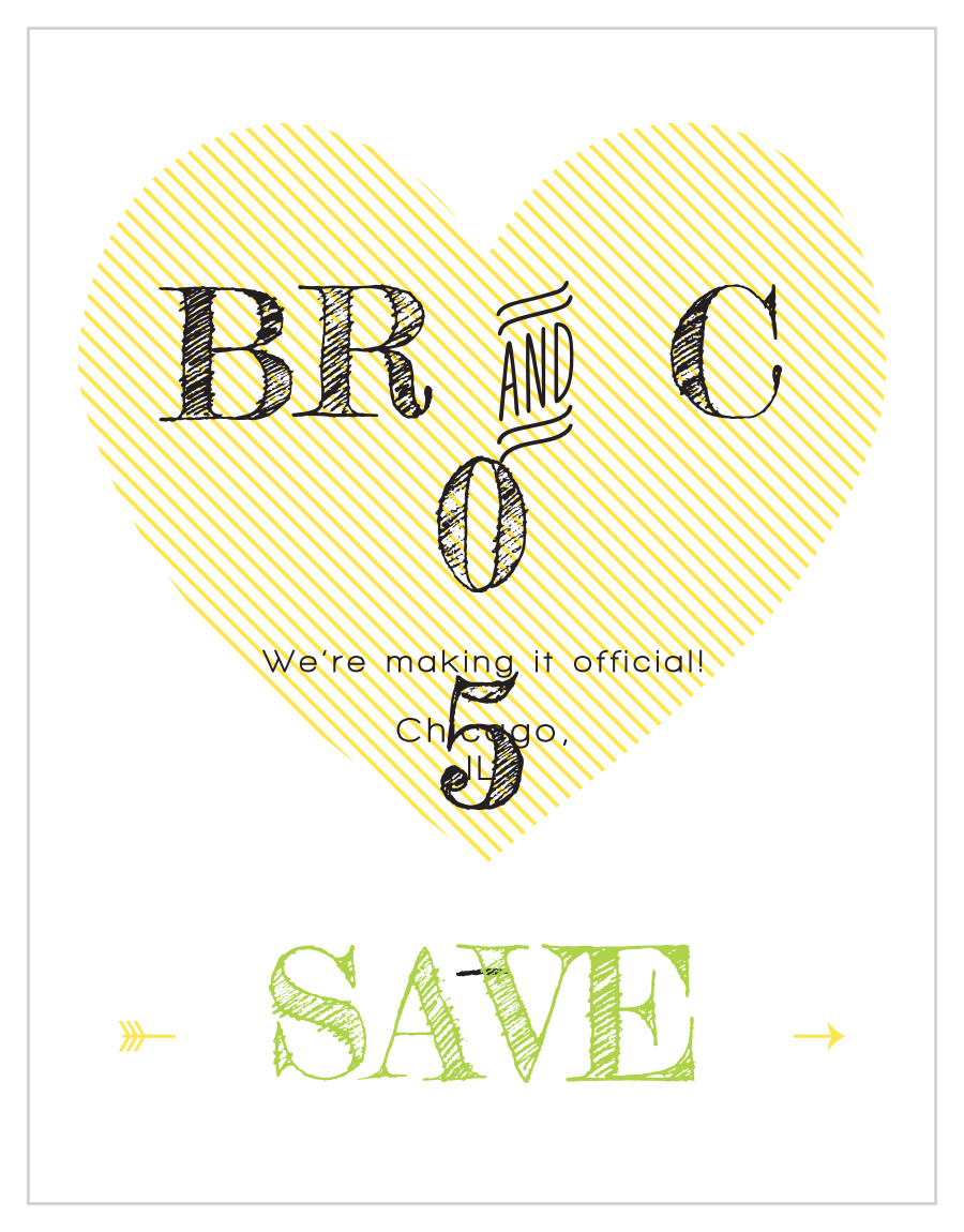 Heart to Heart Save-the-Date Cards