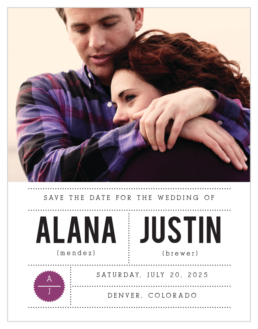 Clean & Classic Save the Date Cards