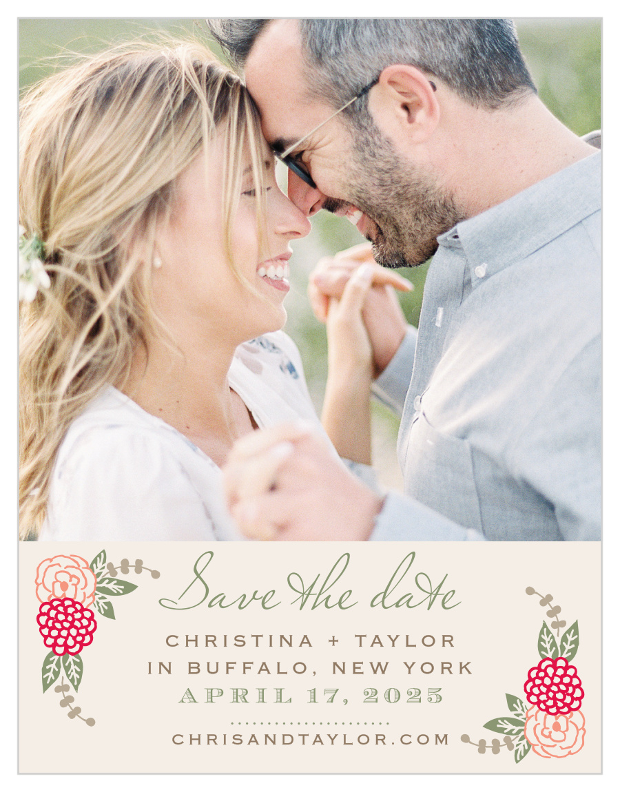 Floral Chic Save the Date Cards