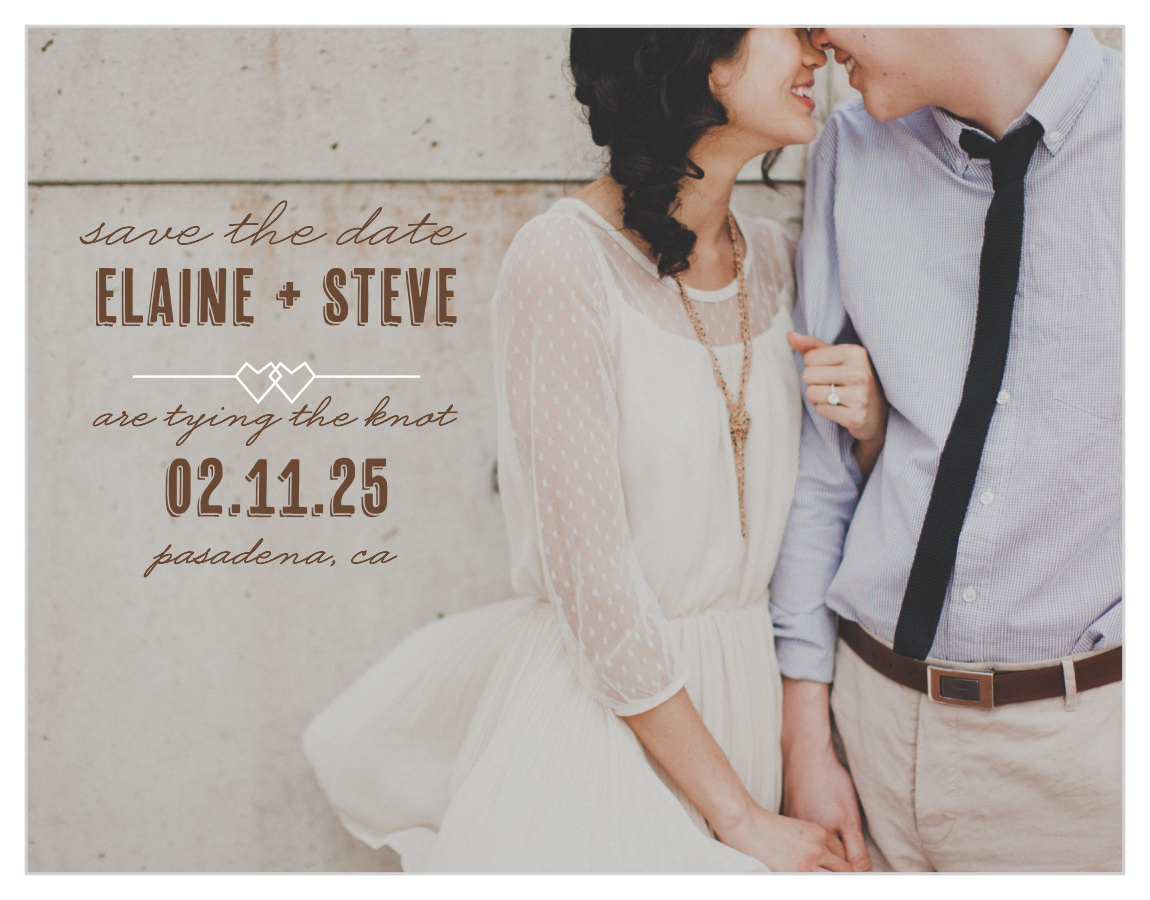 Linked Hearts Save the Date Cards