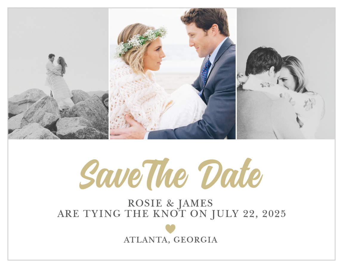 Shimmery Save the Date Cards