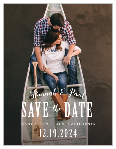 The Anchors Aweigh Save-the-Date Magnets are classic announcements with a nautical look.