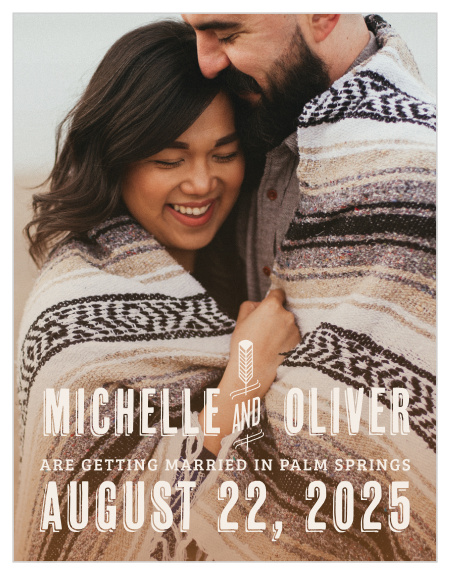 Desert Sky Save-the-Date Magnets are the perfect pick for guaranteeing that your loved ones mark your special day on their calendars well in advance.