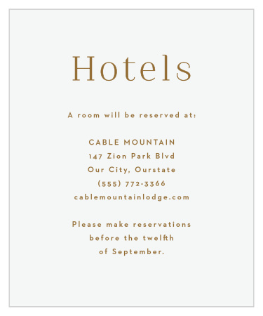 Tiny Seashell Accommodation Cards