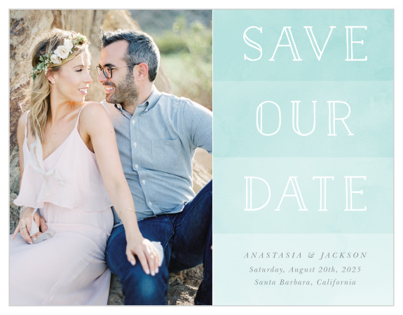 Family and friends are sure to mark their calendars for your special day when you send out our Blue Skies Save the Date Magnets.