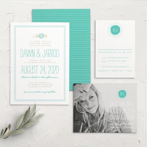 By the Sea Wedding Invitations