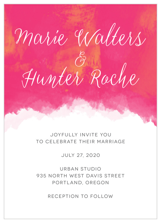 Watercolor Wedding Invitations - Match Your Color & Style Free!