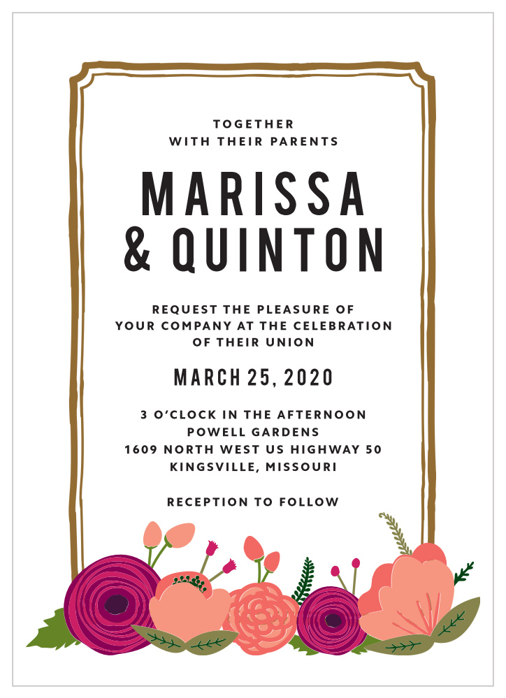 Bold Blooms Wedding Invitations