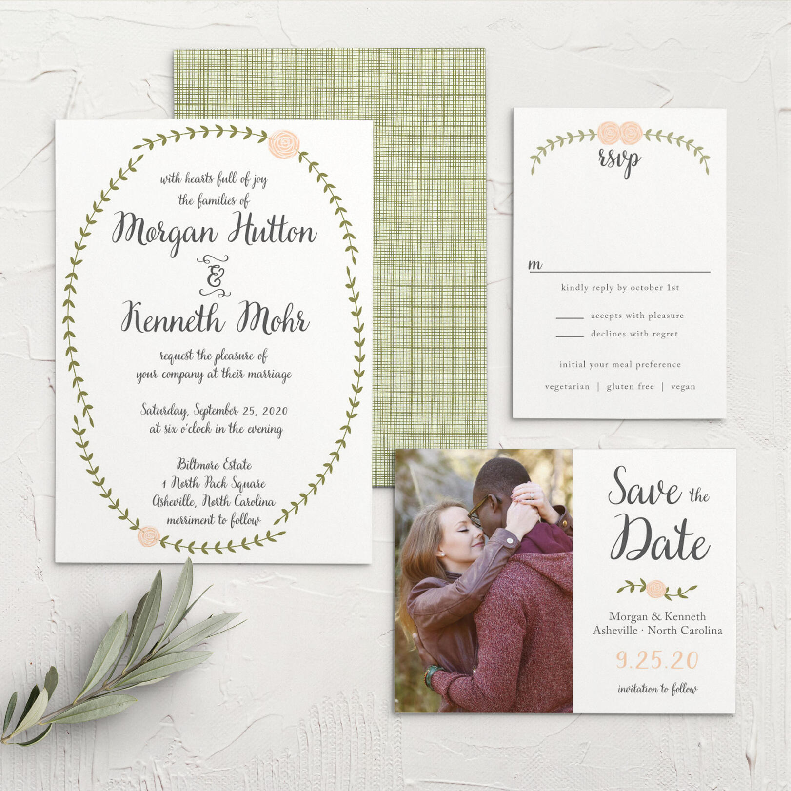Rustic Nature Wedding Invitations