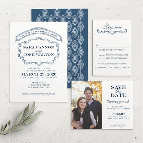 Victorian Luxe Wedding Invitations