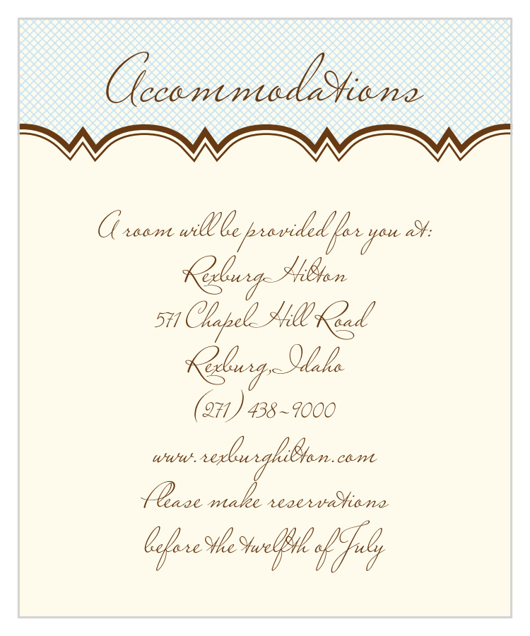 Scalloped Frame Accommodation Cards
