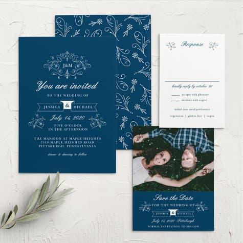 Sweet Antiquity Wedding Invitations