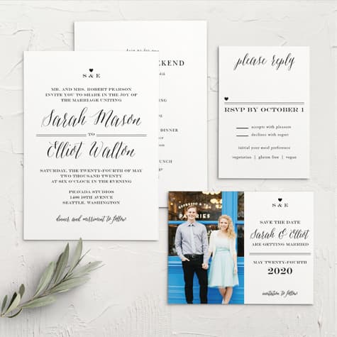 Rustic Chic Wedding Invitations
