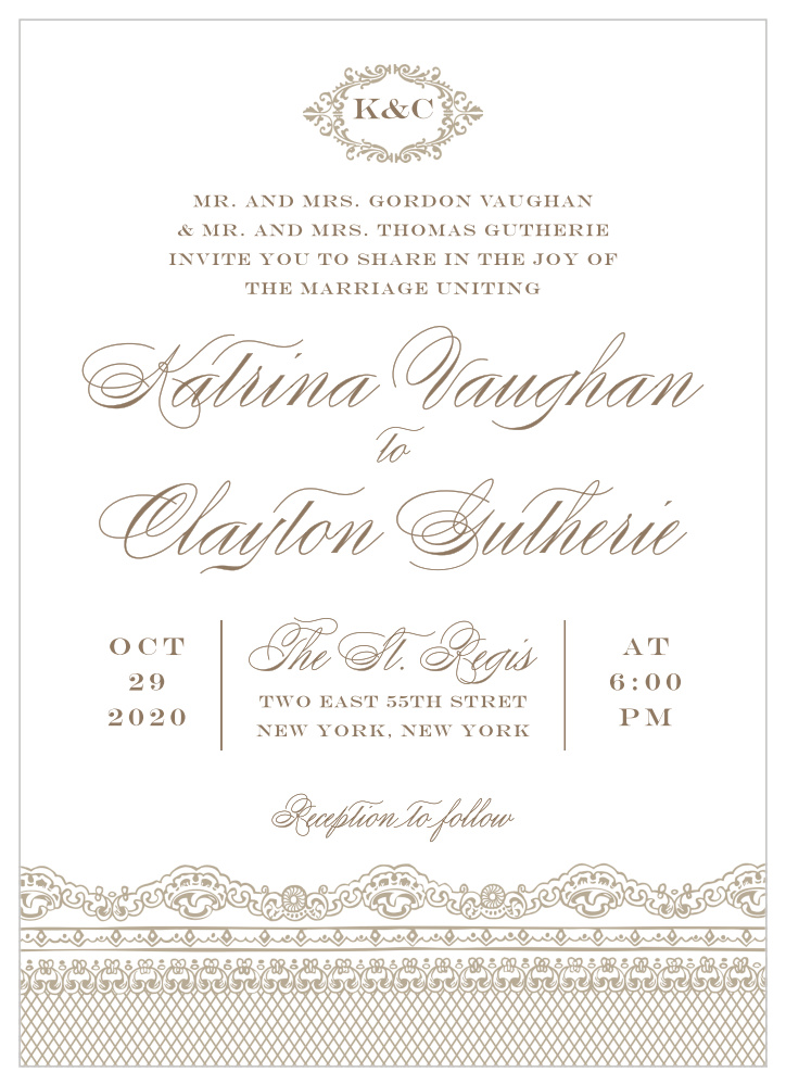 Lace Couture Wedding Invitations