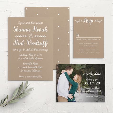 Rustic Country Wedding Invitations
