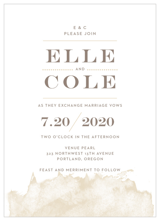 Our Modern Gold Wedding Invitations provide a modern twist for a traditional event.