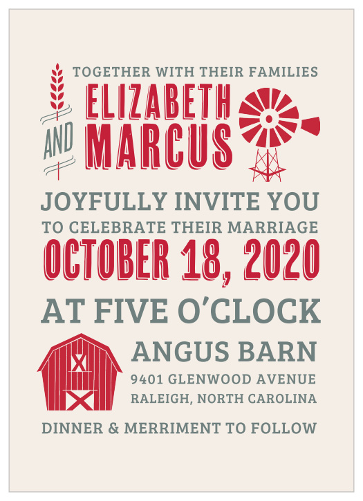 Give your modern wedding a rustic look with our Do-Si-Do Wedding Invitations.