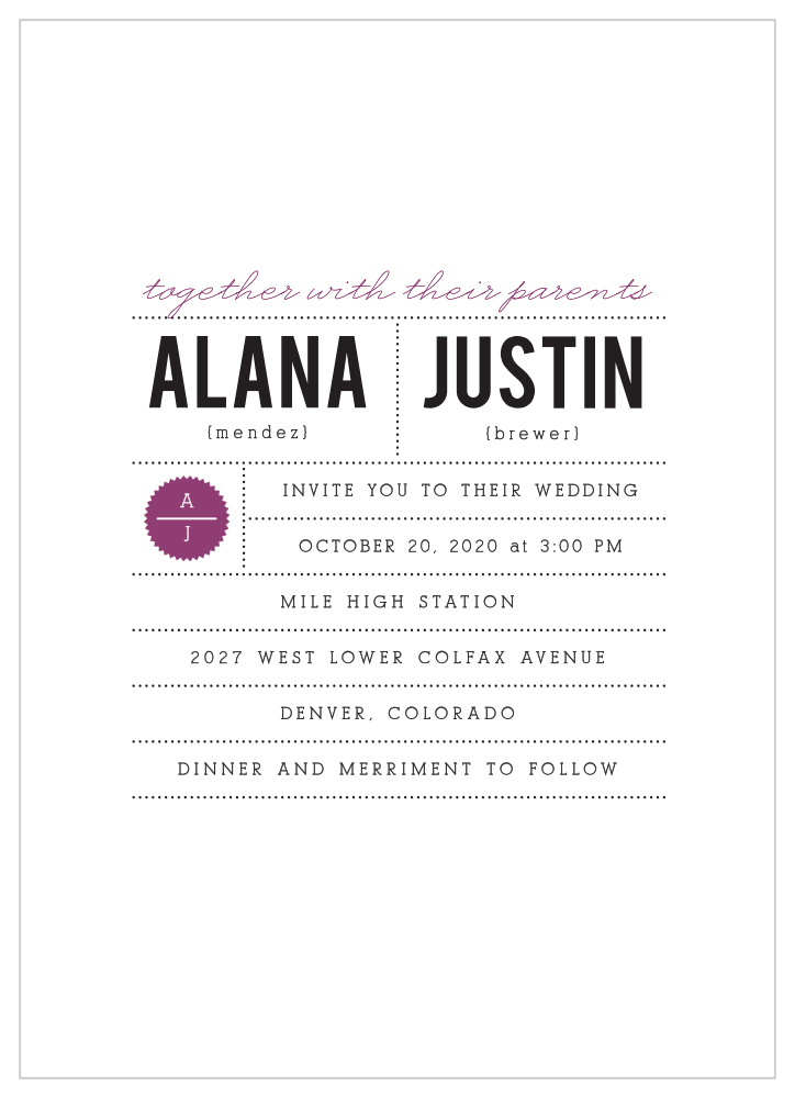 Clean & Classic Wedding Invitations
