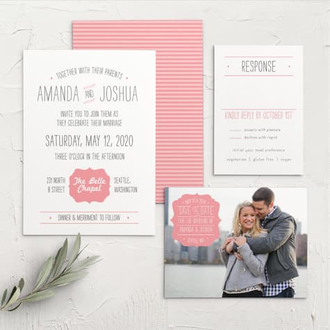 Simple Seal Wedding Invitations