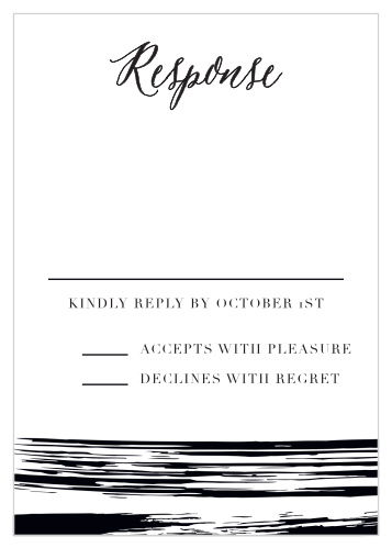 Collect RSVPs for your high fashion wedding with the Haute Couture Response Cards.