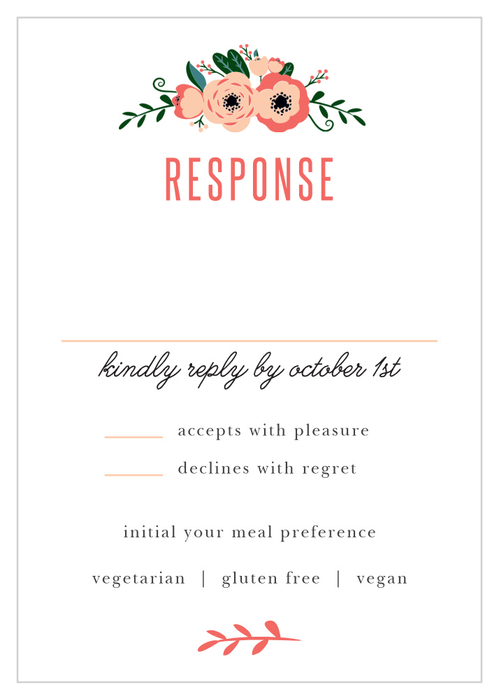 Botanical Love Response Cards