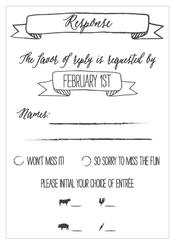 The Chalkboard Lettering Response Cards is part of the Love vs Design collection by Basic Invite.